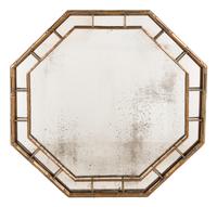 A Giltmetal Simulated Bamboo Mirror