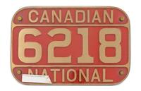 A Canadian National Rail Painted Bronze Locomotive Badge