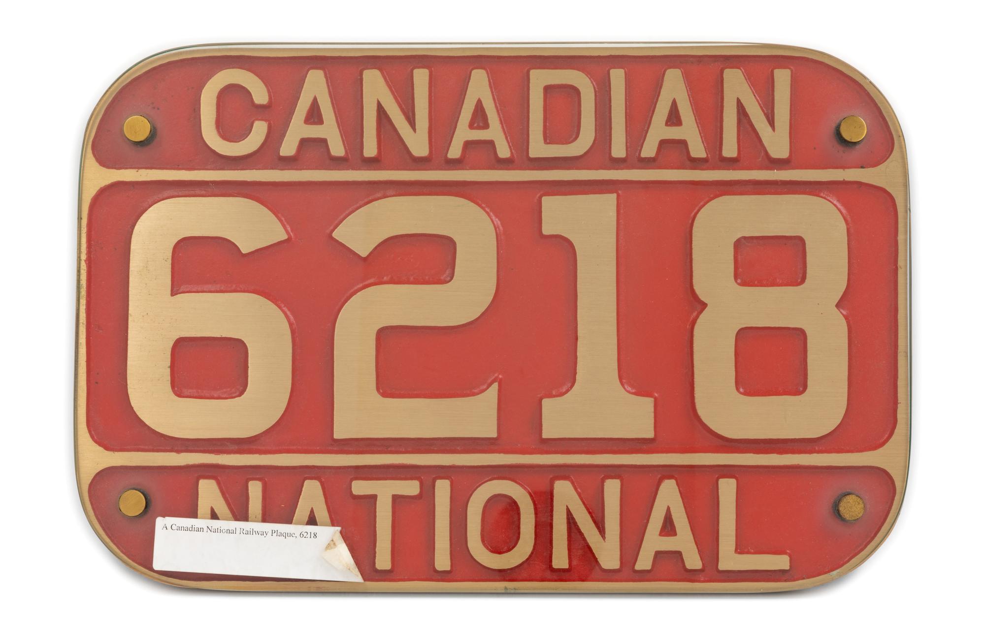 A Canadian National Rail Painted Bronze Locomotive Badge