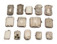 A Collection of Silver Vesta Cases