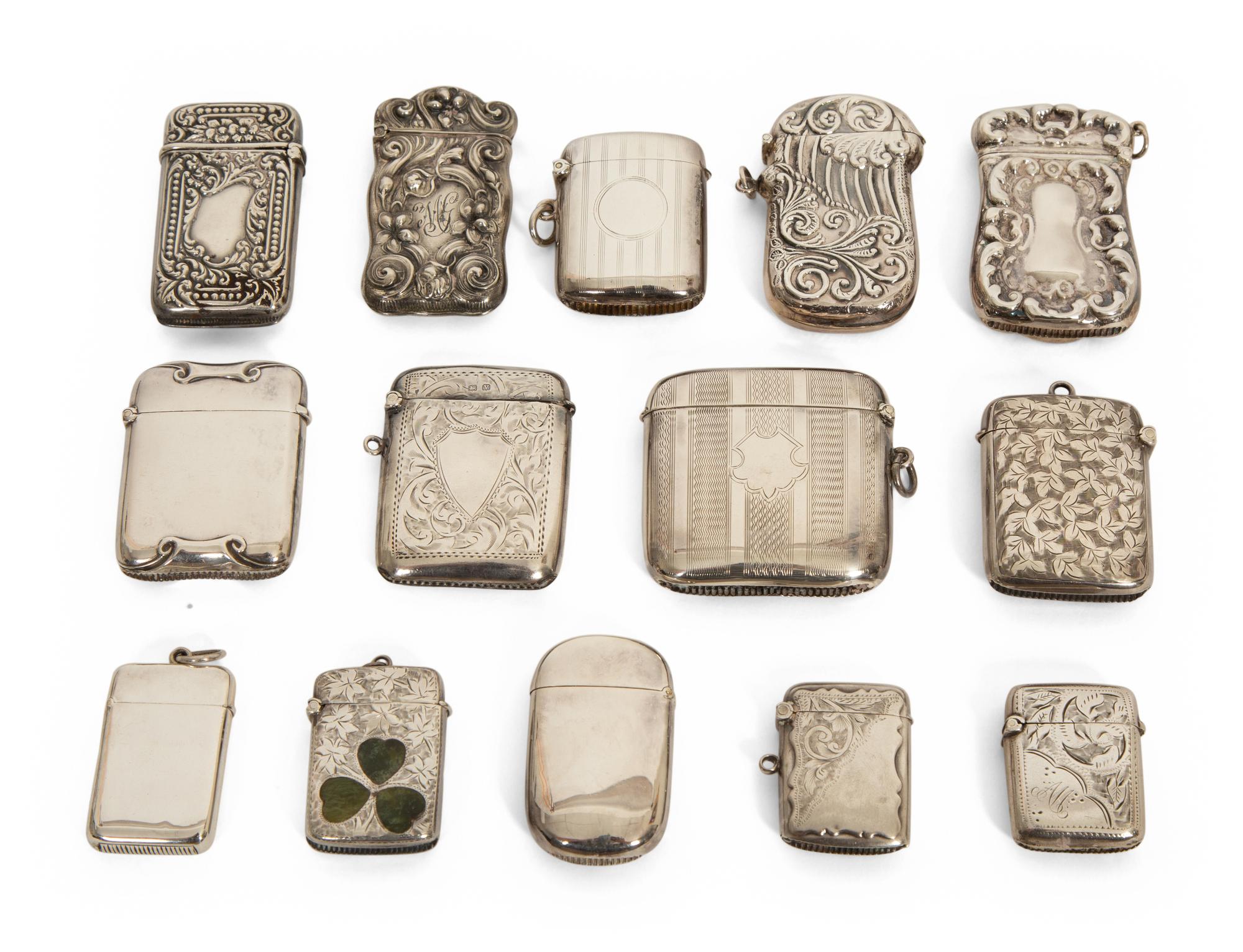 A Collection of Silver Vesta Cases