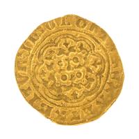 Great Britain (circa 1330 CE), Gold 1/4 Noble — Gold 1/4 Noble