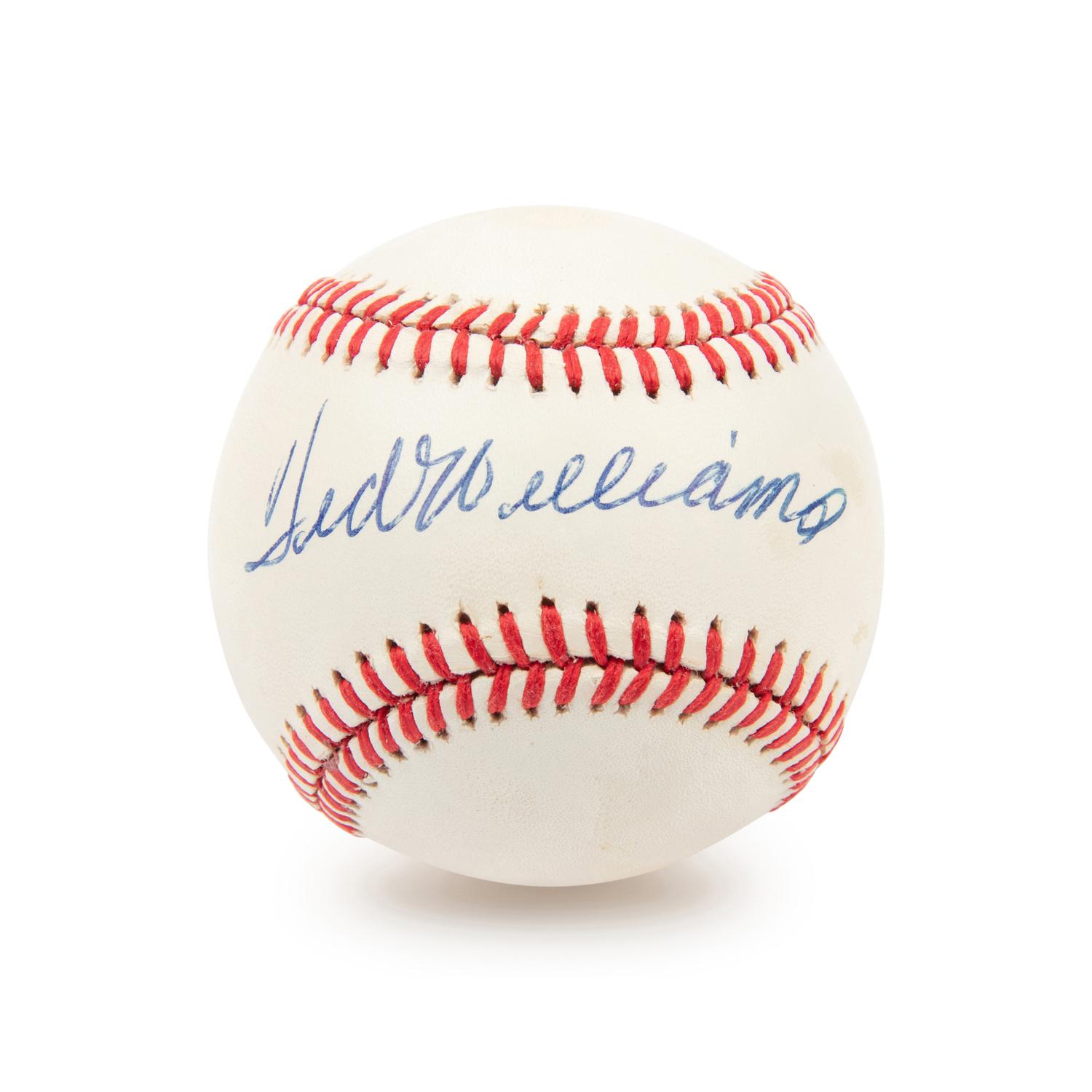 A Ted Williams Single Signed Autograph Baseball (Beckett Authentication Services)