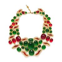 Chanel, Important Gripoix Pâte de Verre Bib Necklace, 1980s