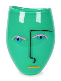 An Orrefors Glass Face Vase — DESIGNED BY ANNE NILSSON, 20TH CENTURY