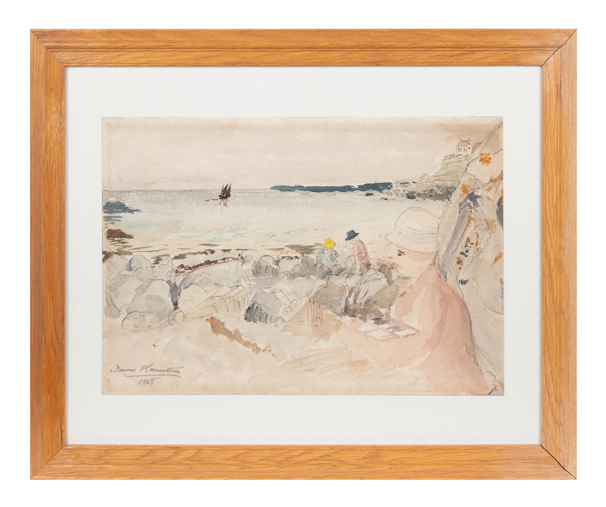 James Hamilton (19th/20th century) Figures along the Shore,…
