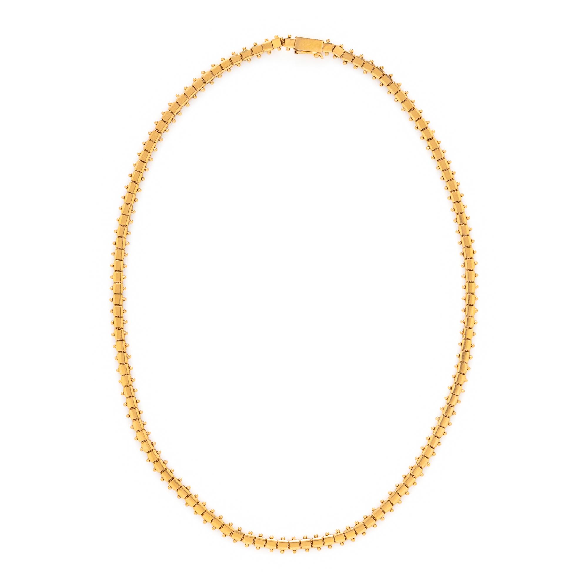 PORTUGUESE, YELLOW GOLD CHAIN NECKLACE