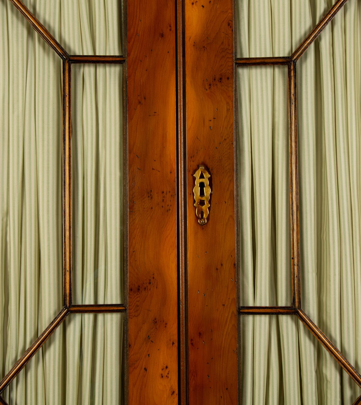A George III Style Burlwood and Pine Secretary/Bookcase — 20TH CENTURY