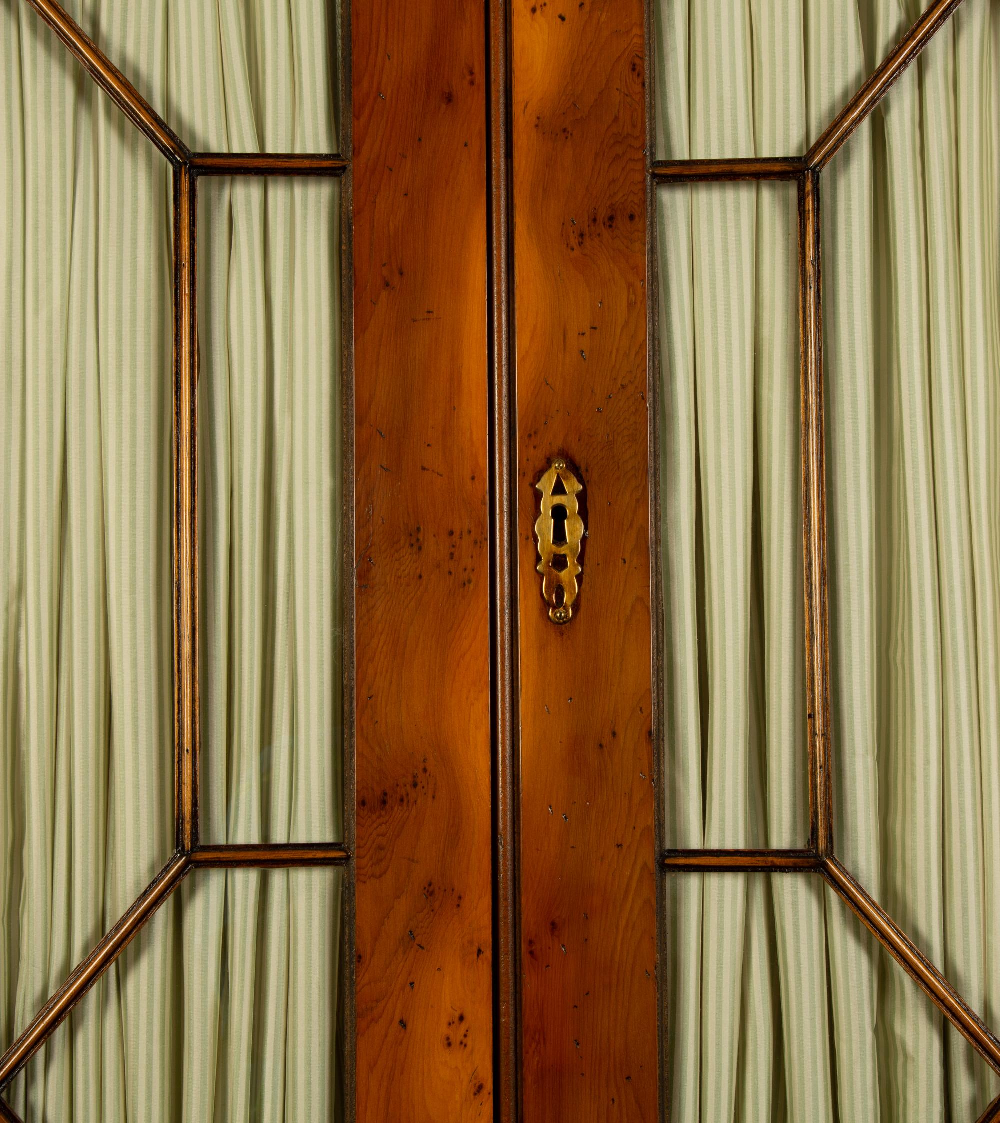 A George III Style Burlwood and Pine Secretary/Bookcase — 20TH CENTURY