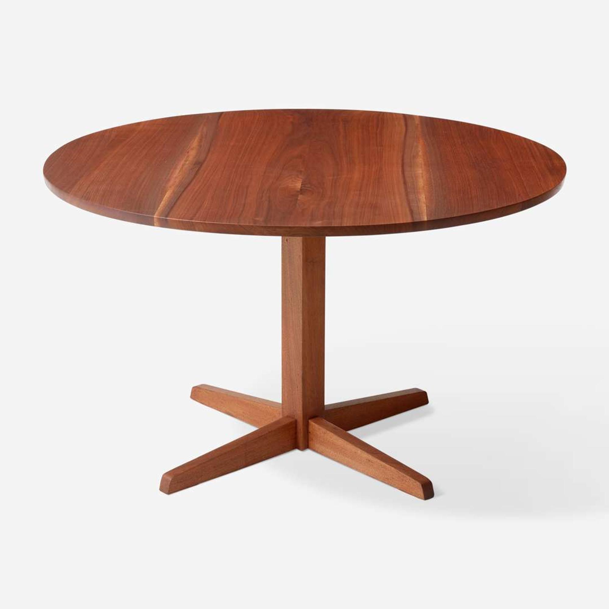 George Nakashima (American, 1905-1990) Round Pedestal Table, New Hope, Pennsylvania, 1969