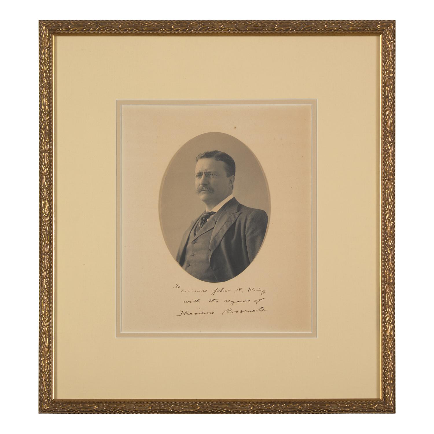 [Presidential] Roosevelt, Theodore. Inscribed Portrait to John R. King, President of the Grand Army of the Republic