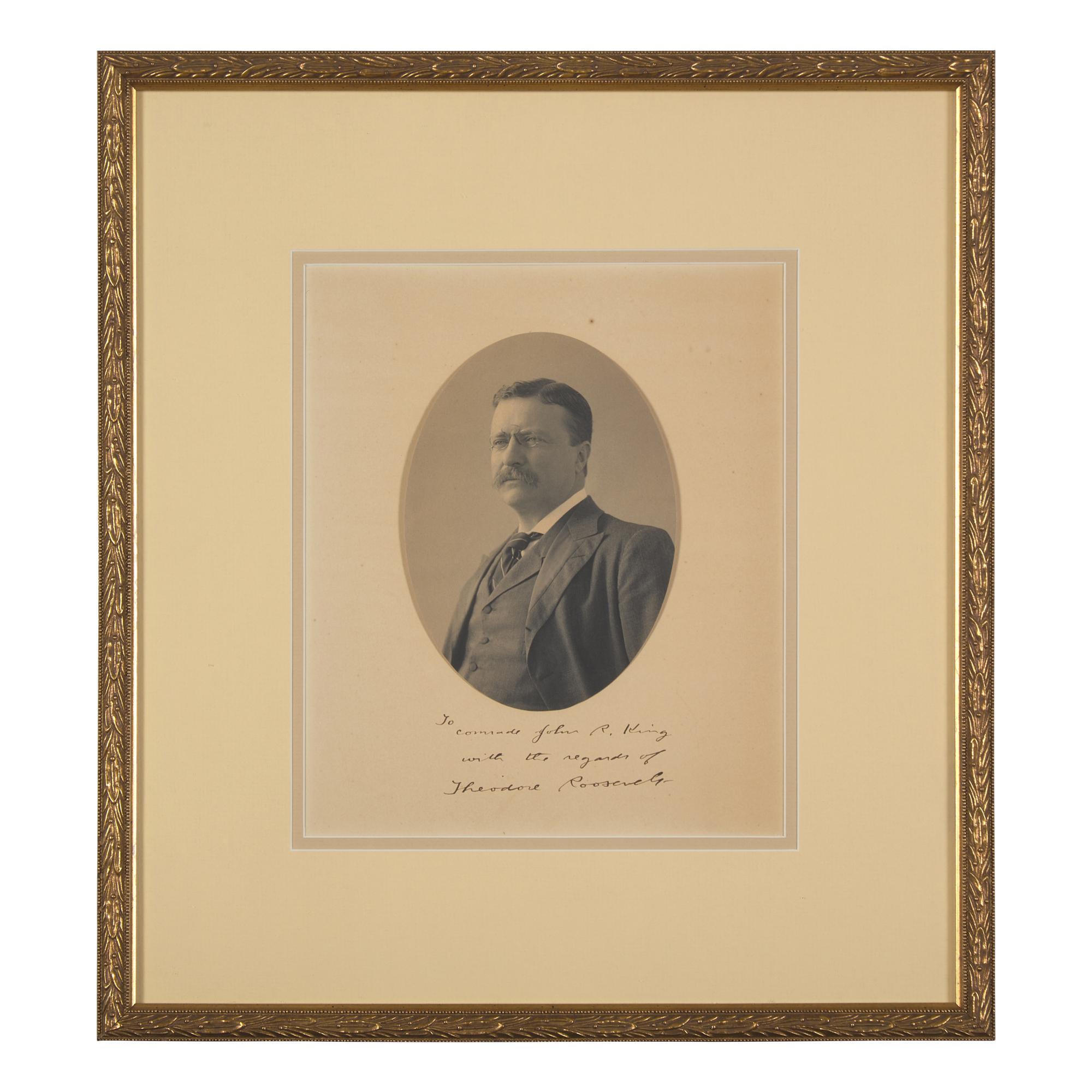 [Presidential] Roosevelt, Theodore. Inscribed Portrait to John R. King, President of the Grand Army of the Republic