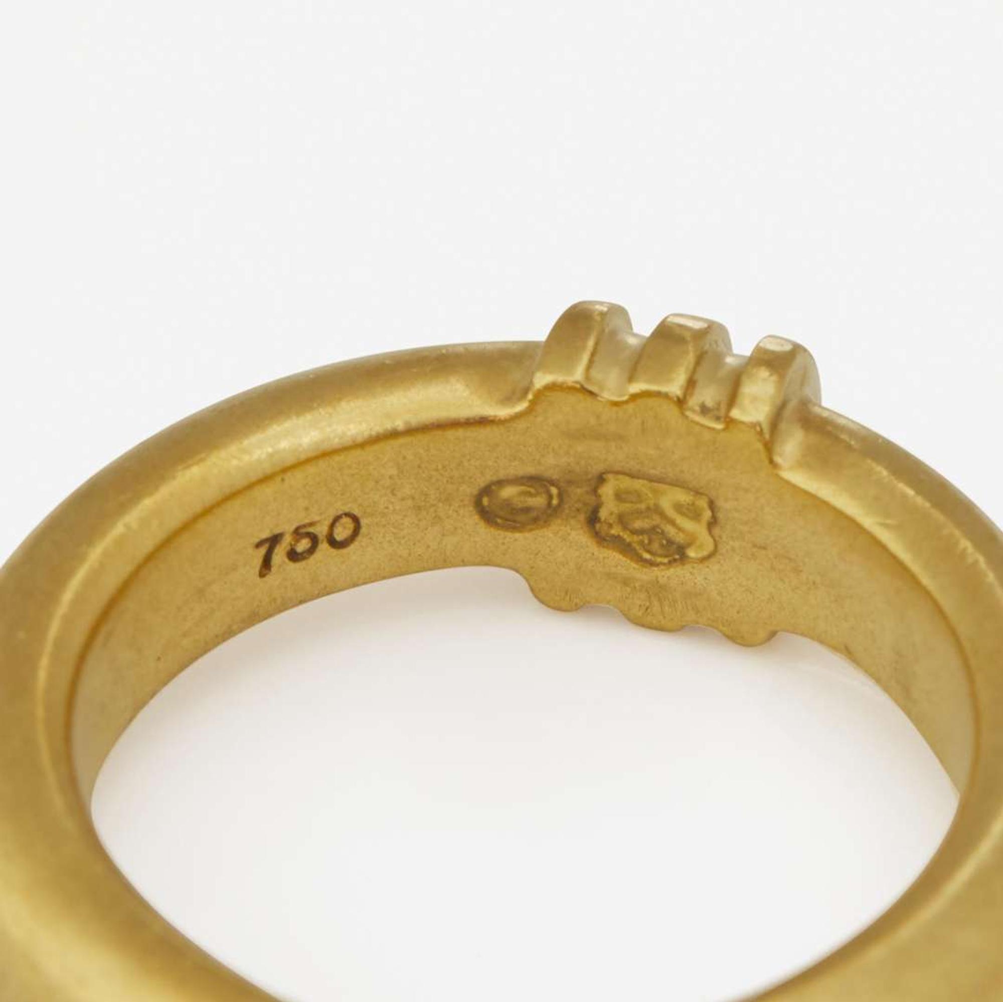 A Set of two 18K Yellow Gold Slane Rings