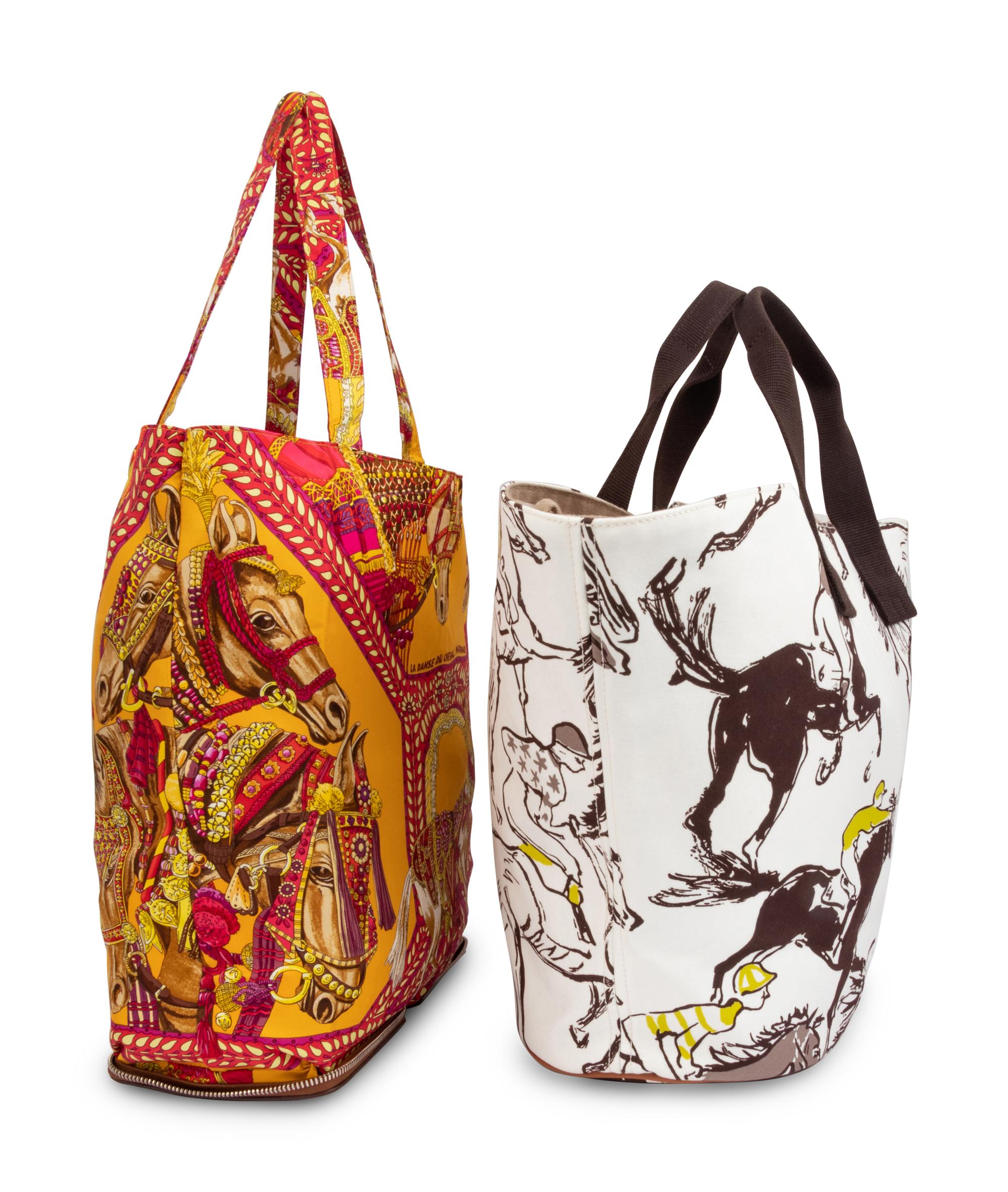 Hermès Paier de Plage Beach Tote and Hermes Folding Tote, 2000-10s