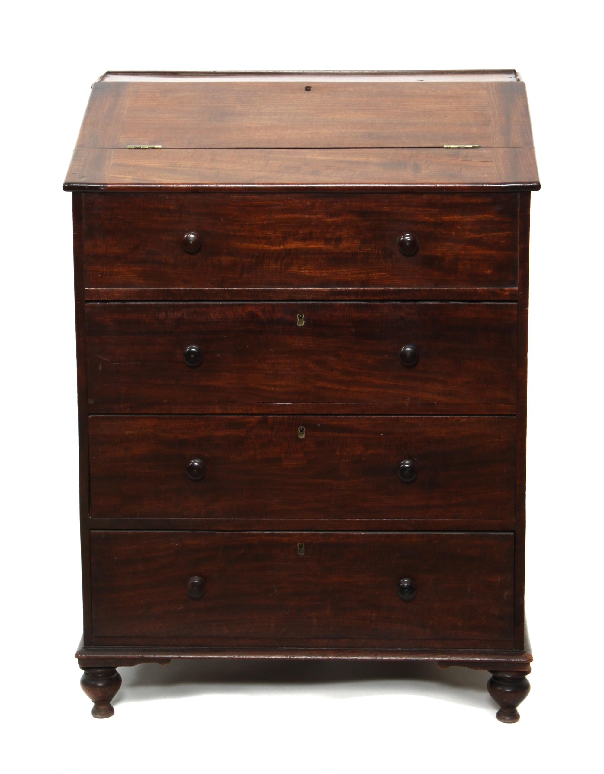 A William IV Slope Top Desk Height 33 x width 25 x depth 19 5/8 inches