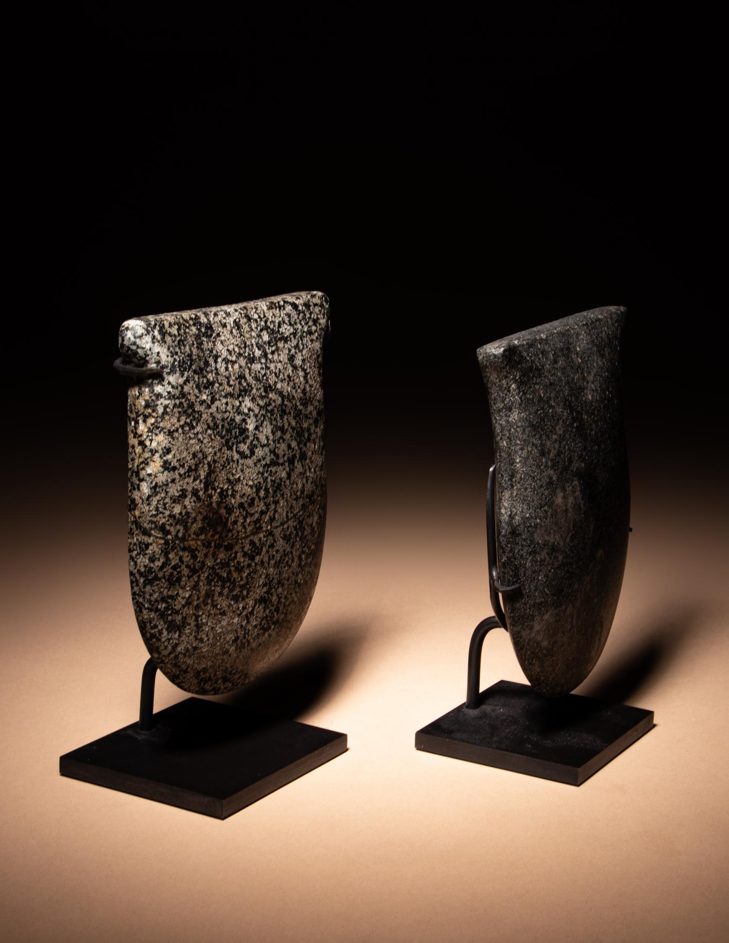 Two Valdivian Stone Votive Axes