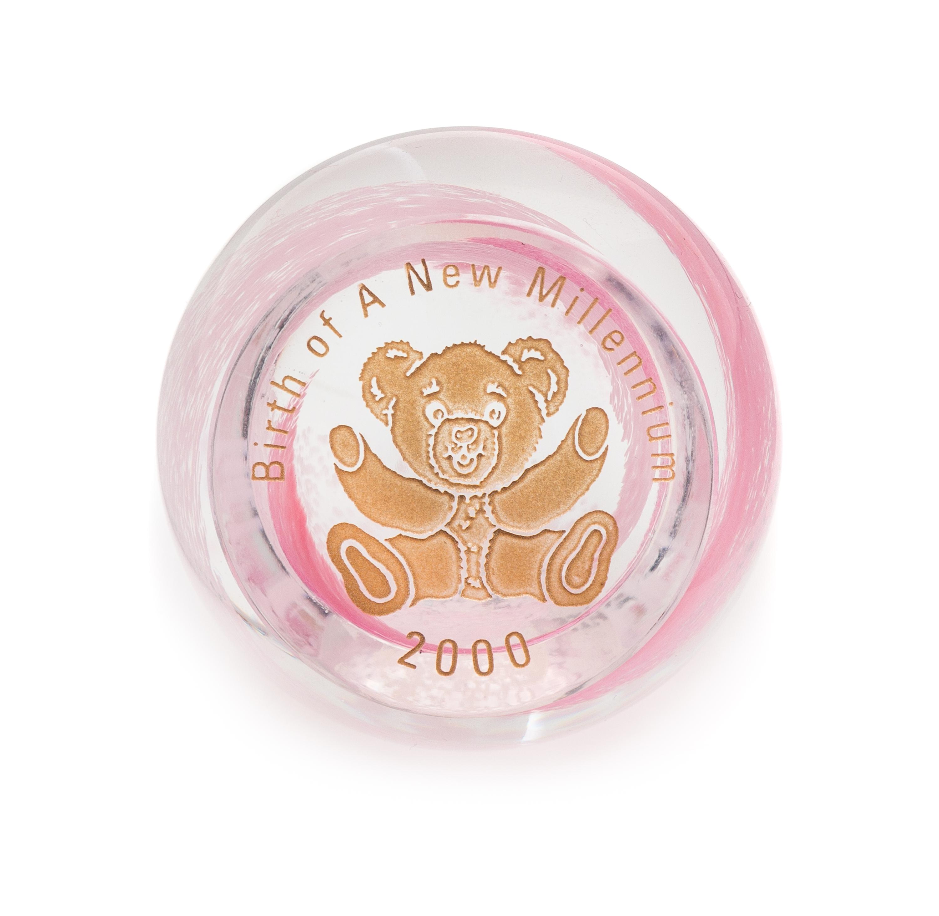 Caithness Glass, Scotland, a Millennium Teddy paperweight