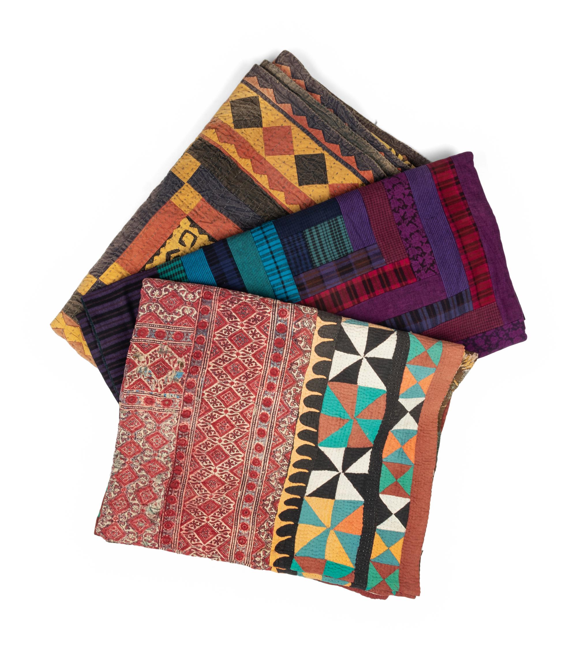 Three Patchwork Quilts