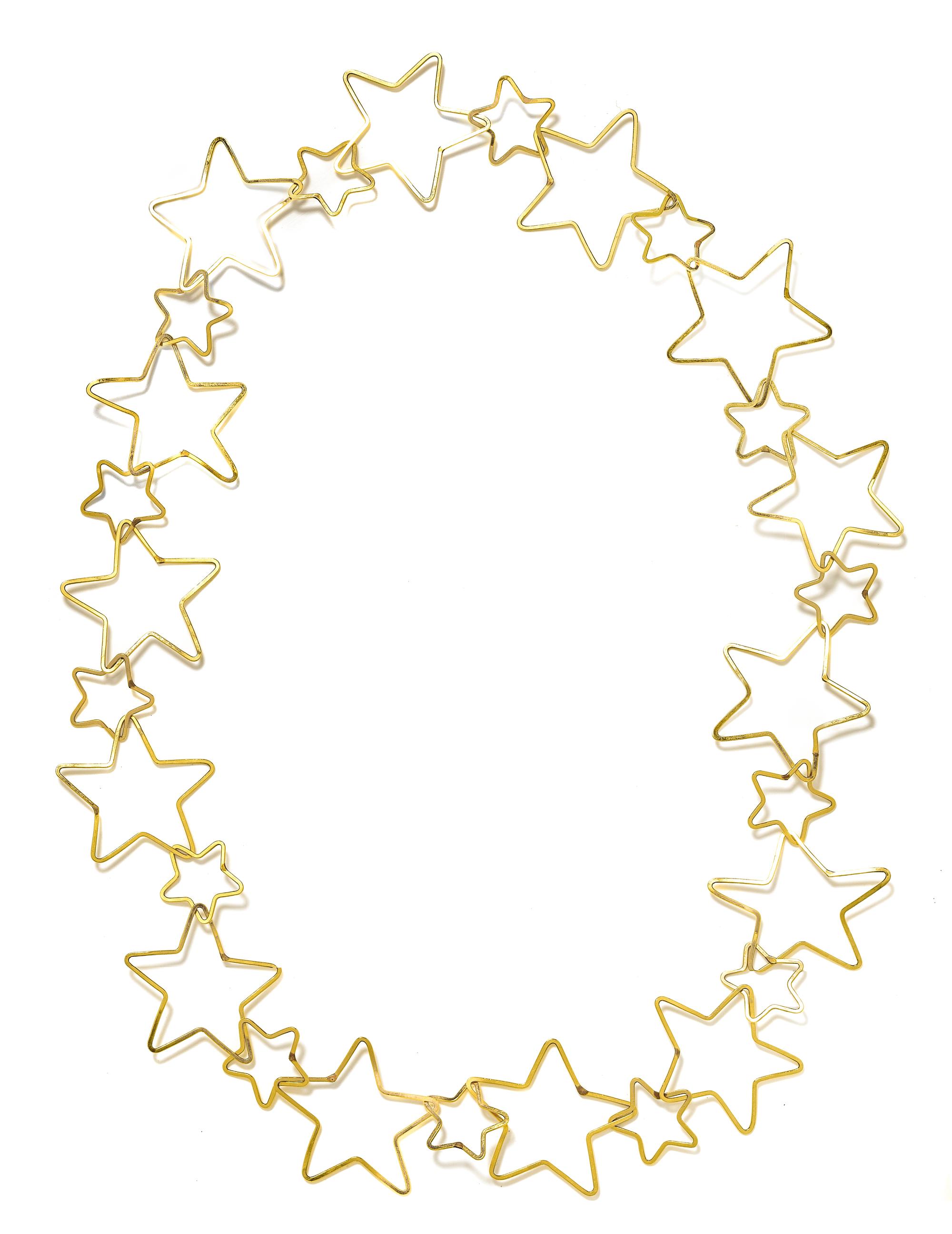 A Yellow Gold Star Necklace,