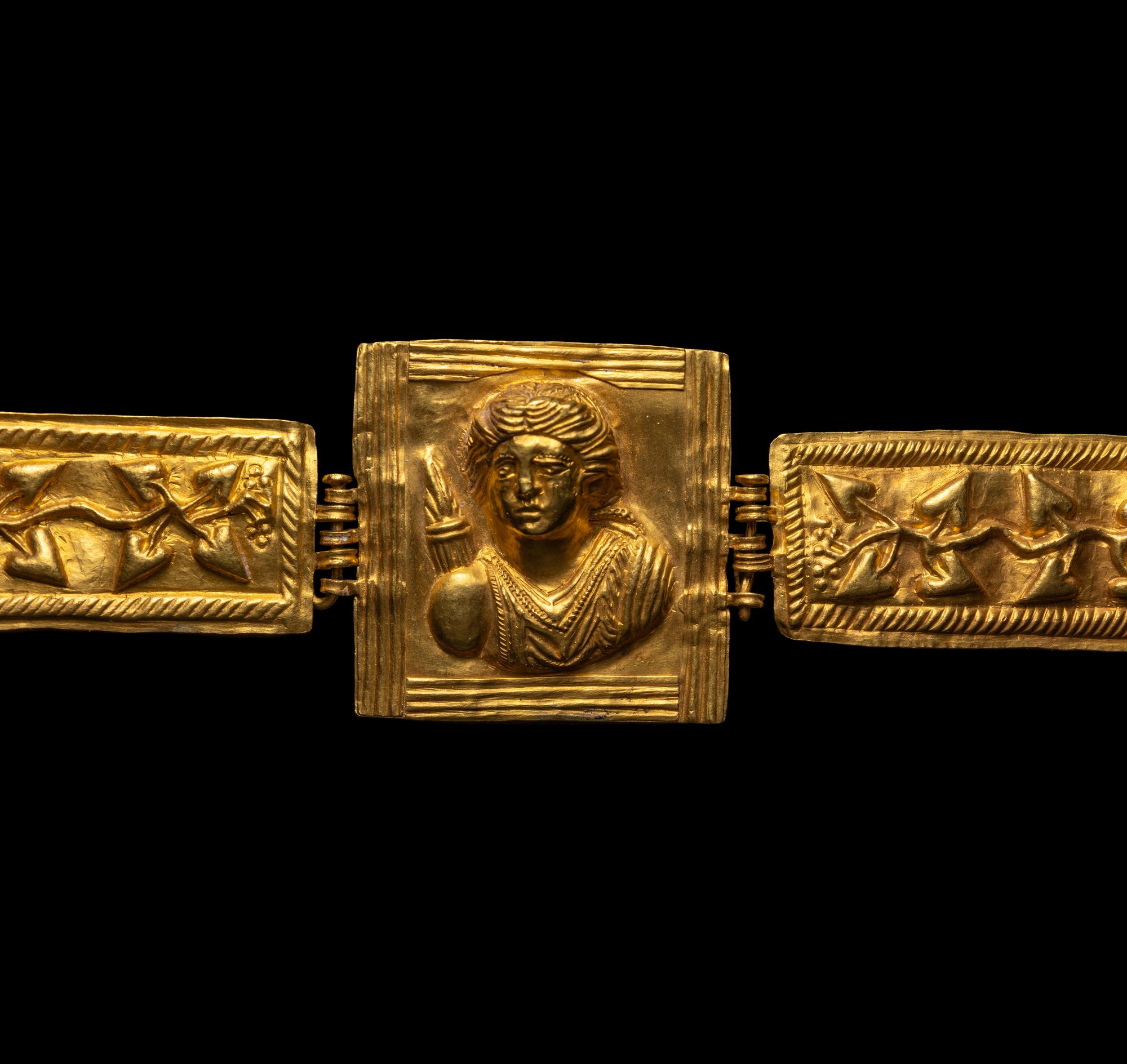 A Roman Gold Diadem or Girdle Featuring Diana