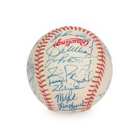 A 1995-96 Atlanta Braves Team Signed Autograph Baseball (Beckett Authentication Services)