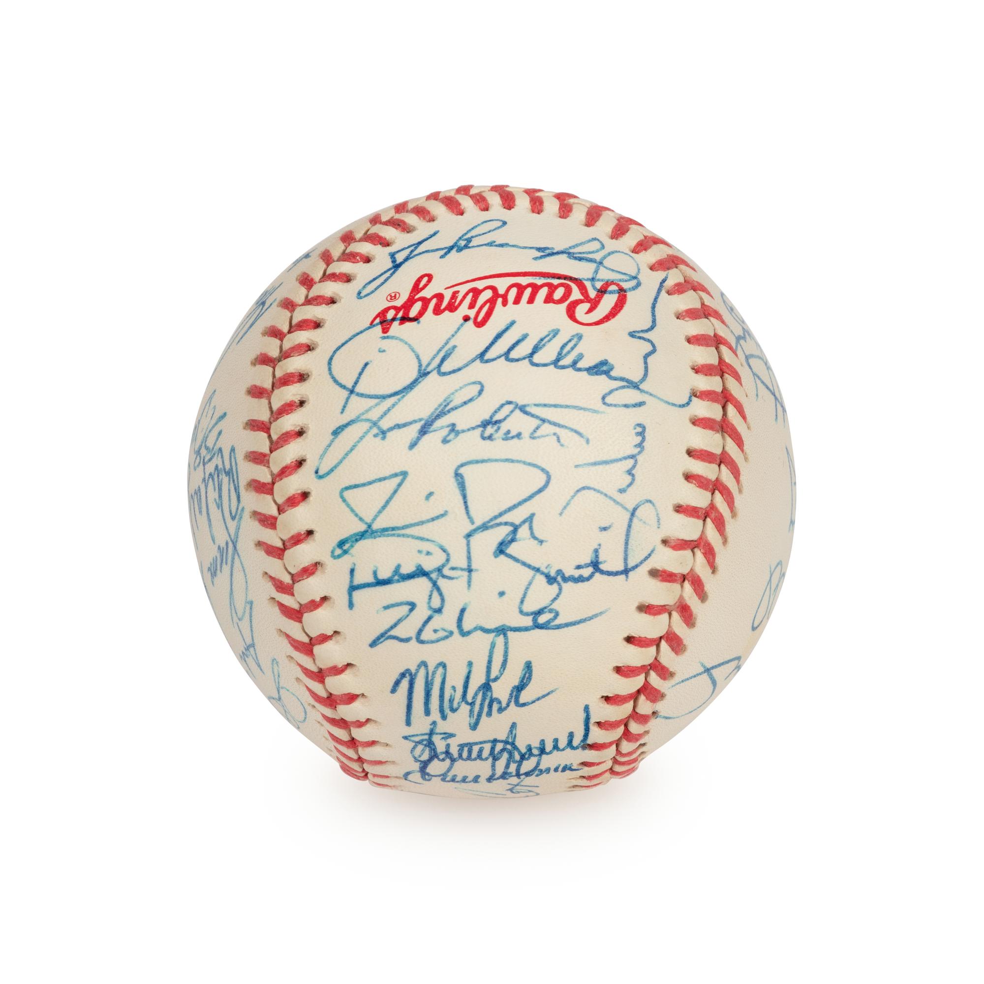 A 1995-96 Atlanta Braves Team Signed Autograph Baseball (Beckett Authentication Services)