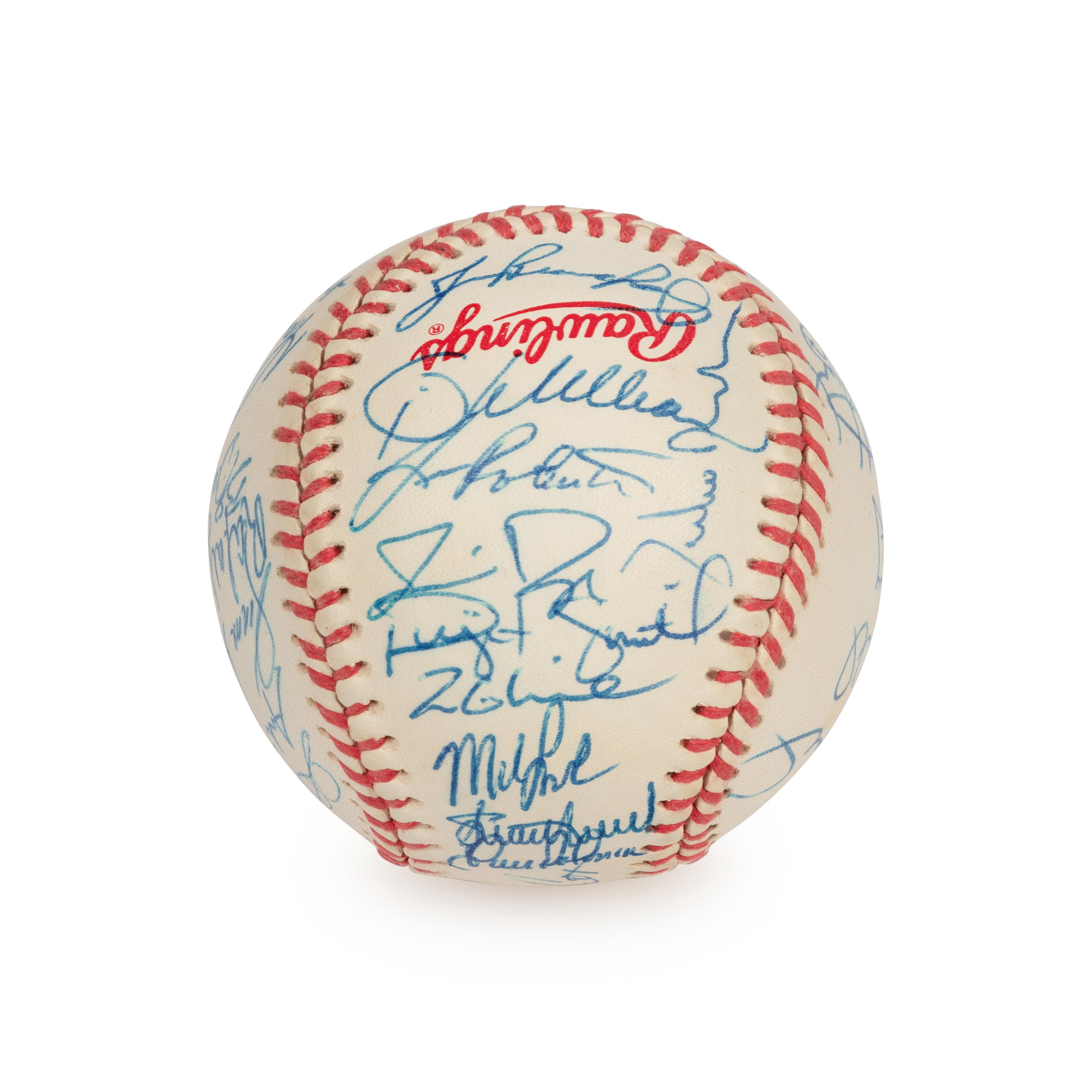 A 1995-96 Atlanta Braves Team Signed Autograph Baseball (Beckett Authentication Services)