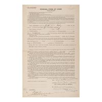 Roosevelt, Franklin Delano (1882-1945). Partly printed document signed ("Fr. Roosevelt") as Assistant Secretary of the Navy., Washington, D.C., 1 July 1919.