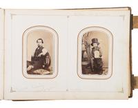 [Early Photo] Album related to photographer Francis Mowrey incl Image of Himself Dressed as a Woman