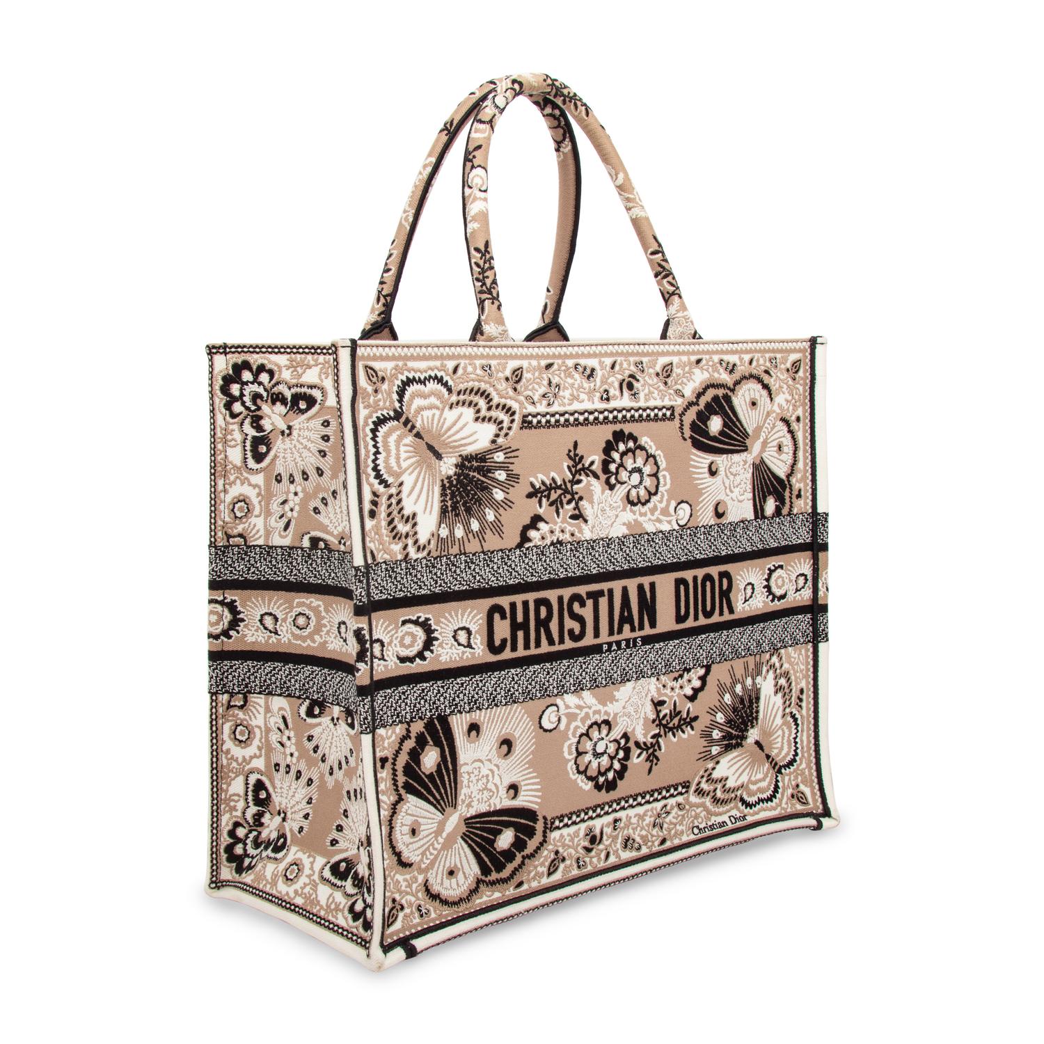 CHRISTIAN DIOR, LARGE BUTTERFLY BOOK TOTE