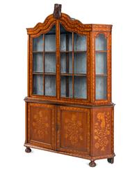 A Dutch Marquetry Bookcase