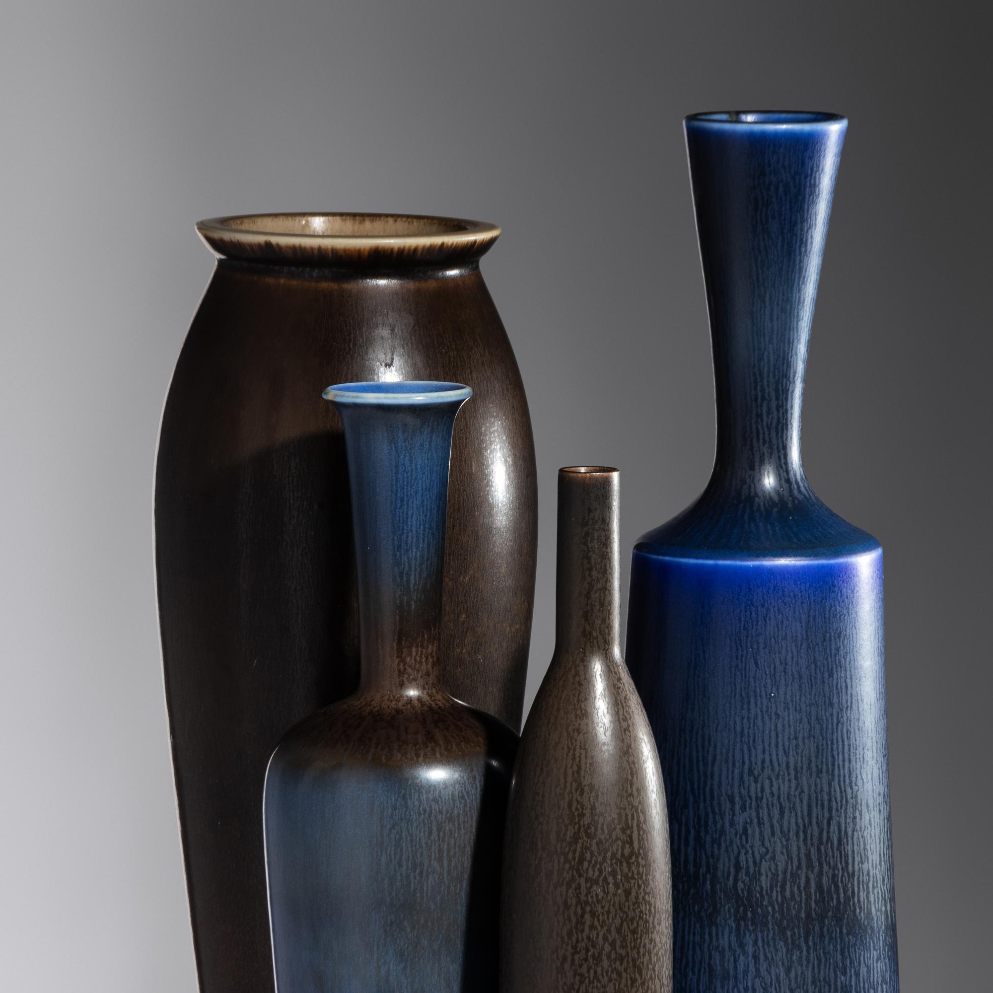 Collection of Six Vases Gustavsberg, Sweden Rorstrand, Sweden Royal Copenhagen, Denmark