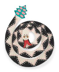 Rattle Snake, 1988 and Dog, 1986 (two works)