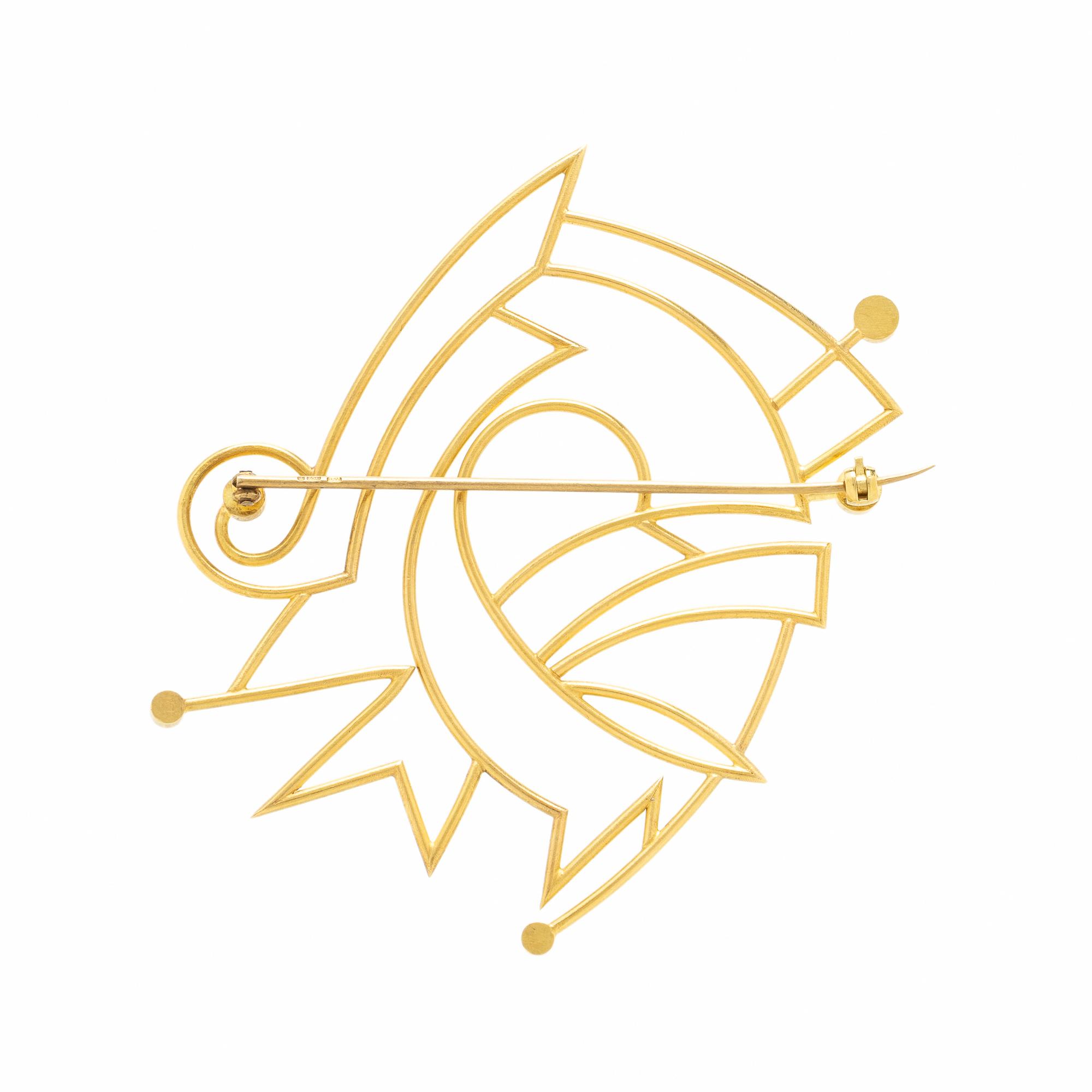 Wendy Ramshaw, 'Drawings in Gold', Yellow Gold Brooch