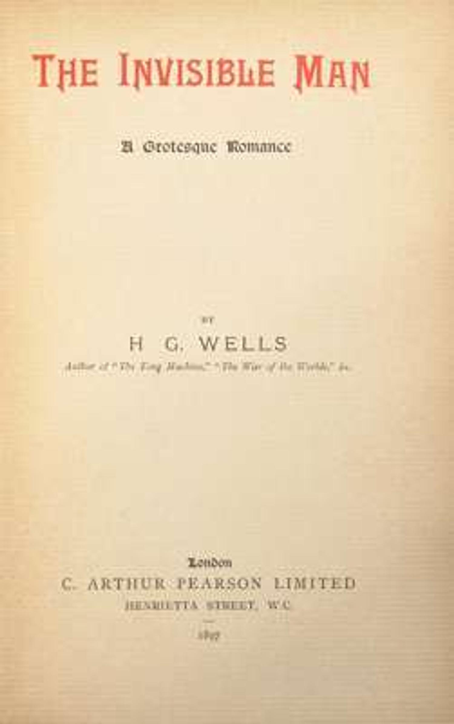 [Literature] Wells, H.G.: The Invisible Man