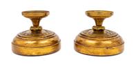 A Pair of Malachite-Veneered Tazze