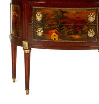 Two French Marble Top Gilt Metal Mounted Side Cabinets