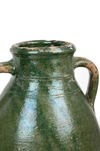 Two Green Glazed Pottery Articles