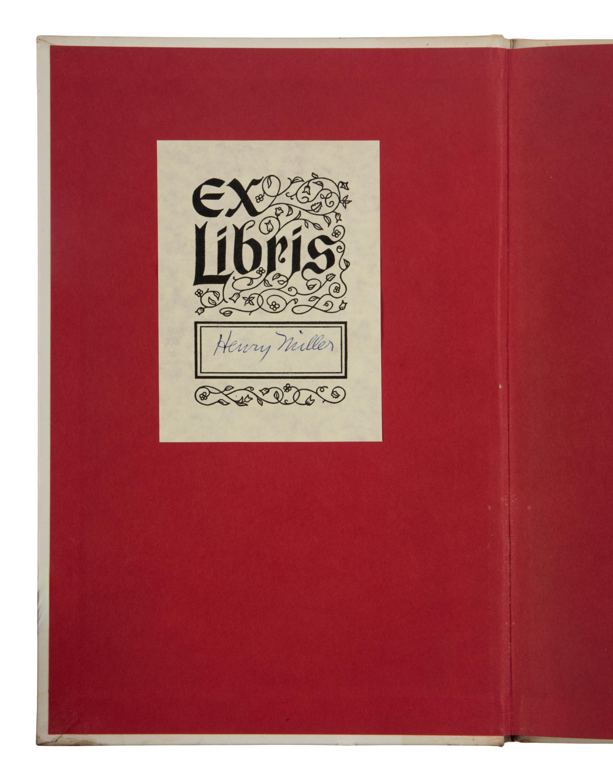 DURRELL, Lawrence (1912-1990). A group of 7 titles from Henry Miller's library, SEVERAL INSCRIBED BY DURRELL, comprising: