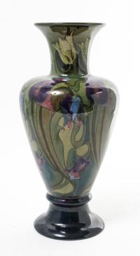 A Gouda Pottery Vase Height 13 1/2 inches.