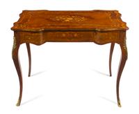 A Louis XV Style Marquetry Lady's Desk, Height 29 x width 39 x depth 22 inches.