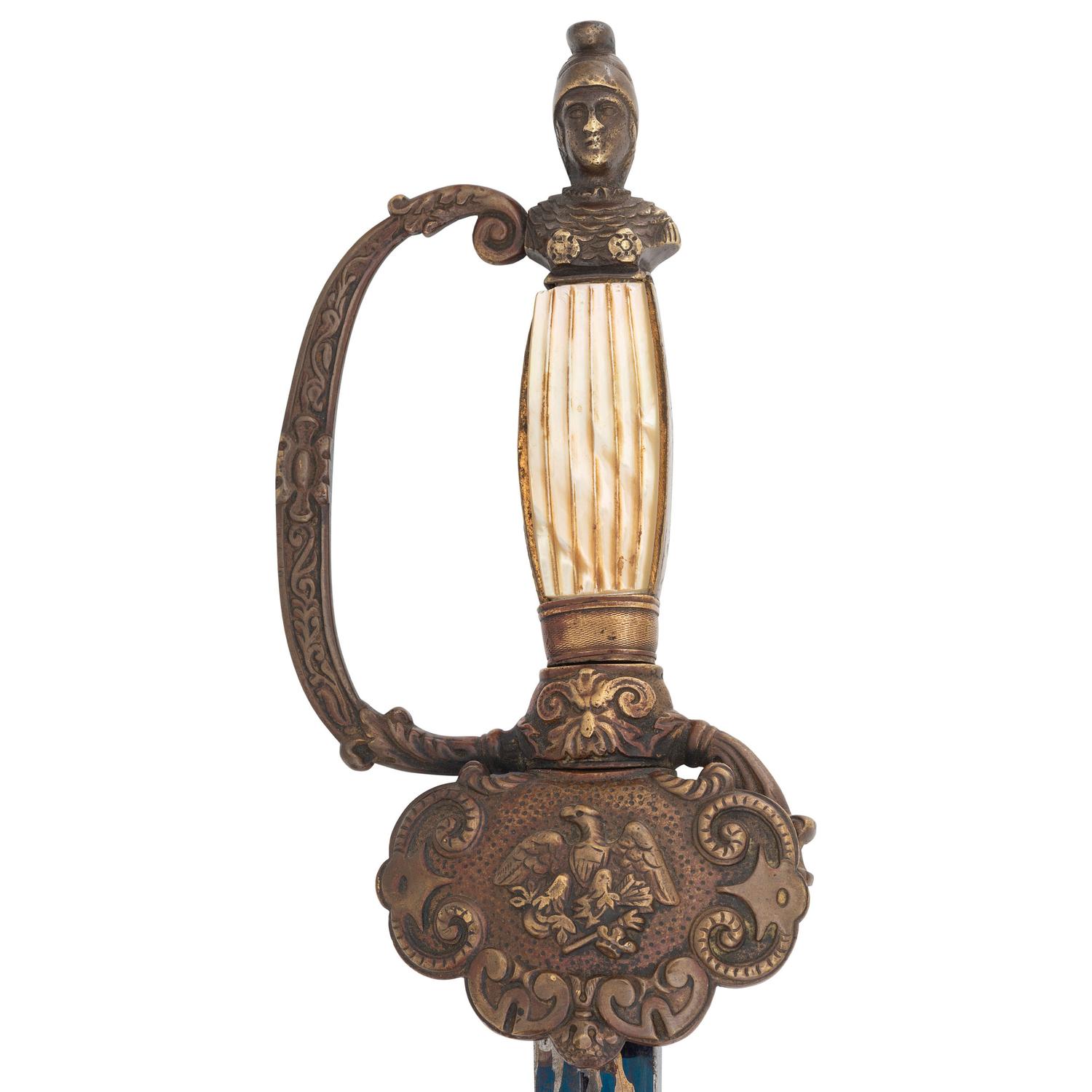 Lady Liberty Hilt Horstmann Presentation Militia Officer's Sword of Captain Charles Swearingen given by Secretary of War Simon Cameron