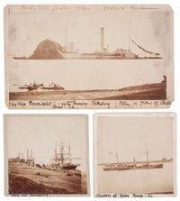 [CIVIL WAR]. A group of 3 companion albumen photographs of gunboats at Baton Rouge, USS Conemaugh , Switzerland , and Choctaw.