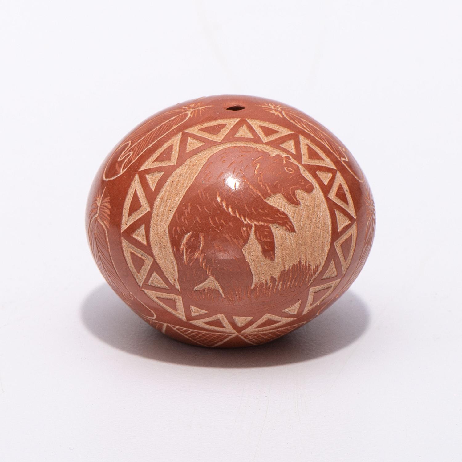 Sgraffito Seed Jar