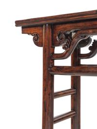 A Carved Nanmu Scroll Table