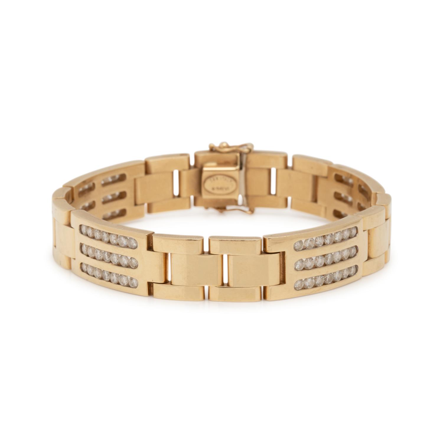 YELLOW GOLD AND DIAMOND BRACELET