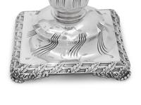 A Pair of Tiffany and Co. Silver Five-Light Candelabra