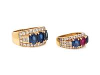 BULGARI, COLLECTION OF SAPPHIRE, RUBY, AND DIAMOND RINGS