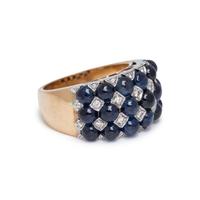SAPPHIRE AND DIAMOND RING
