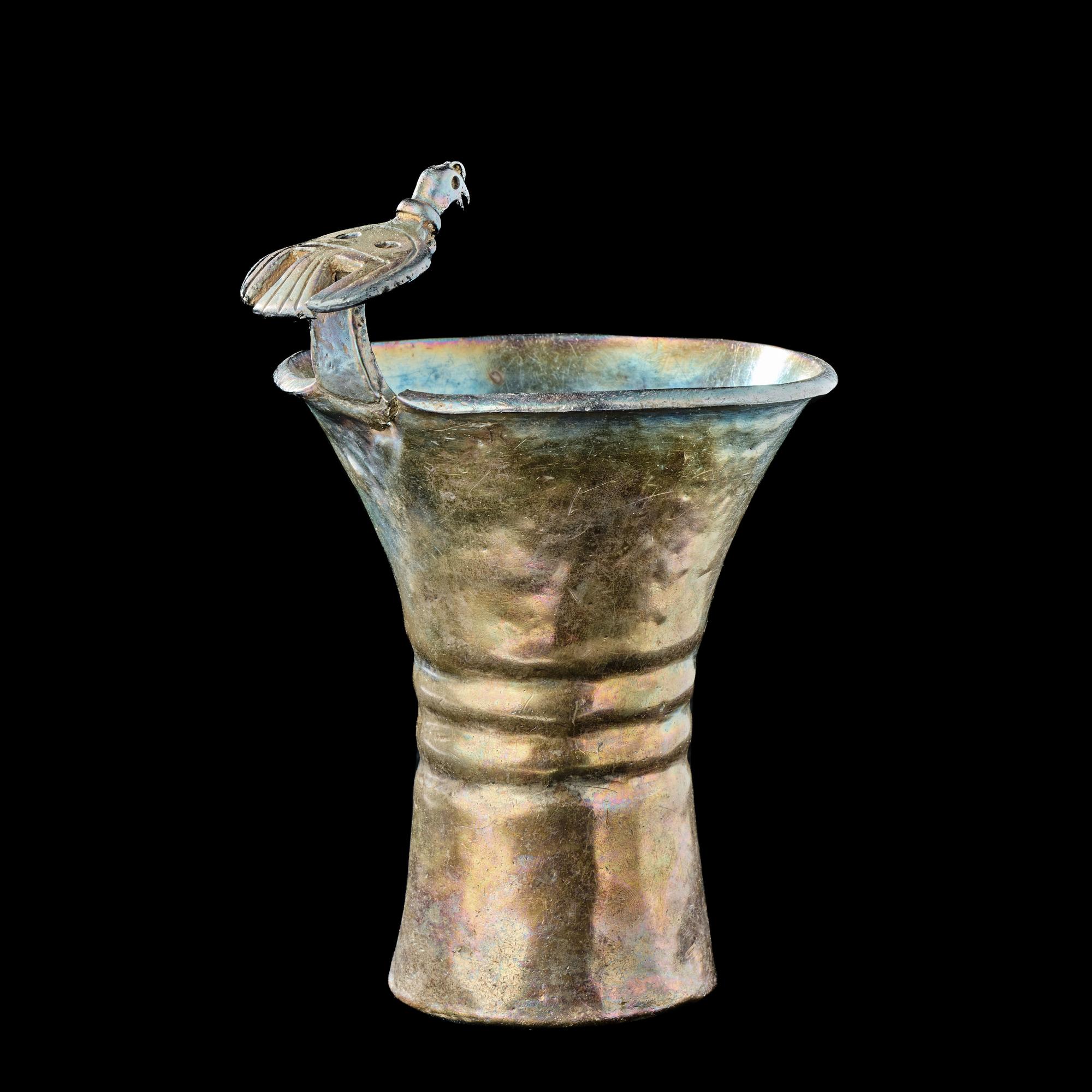 A Chimu or Inca Silver Vessel
